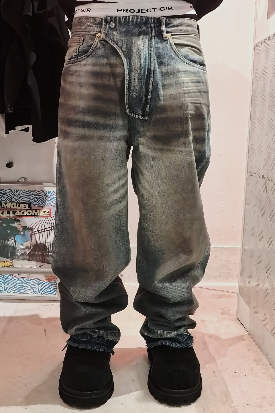 Destroy Wash Denim Pants