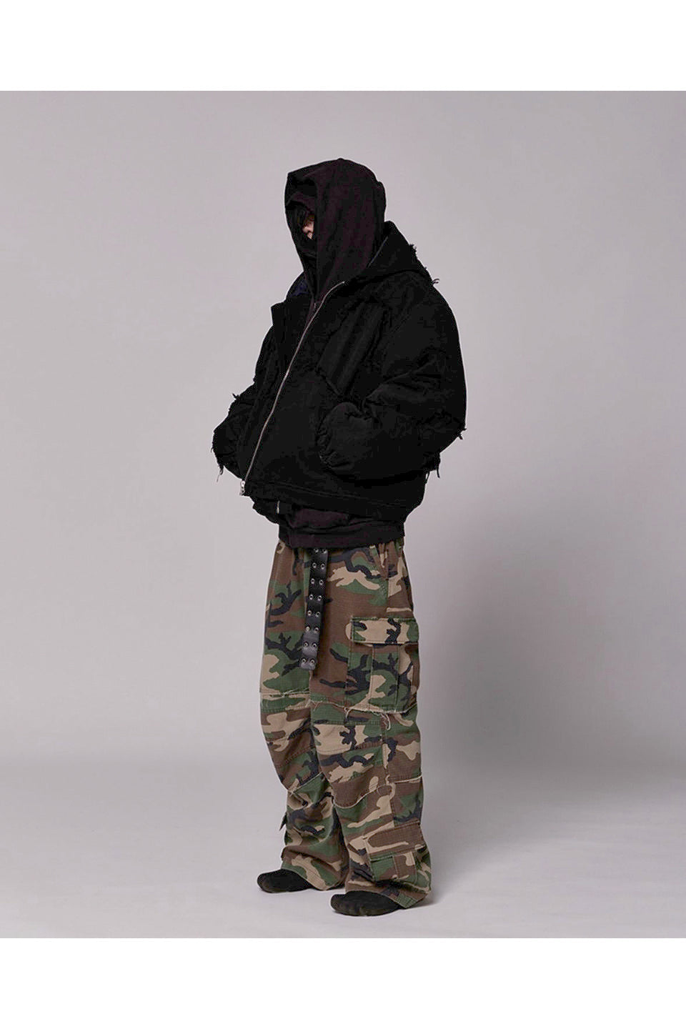 Destroyed Volume Bomber Jacket