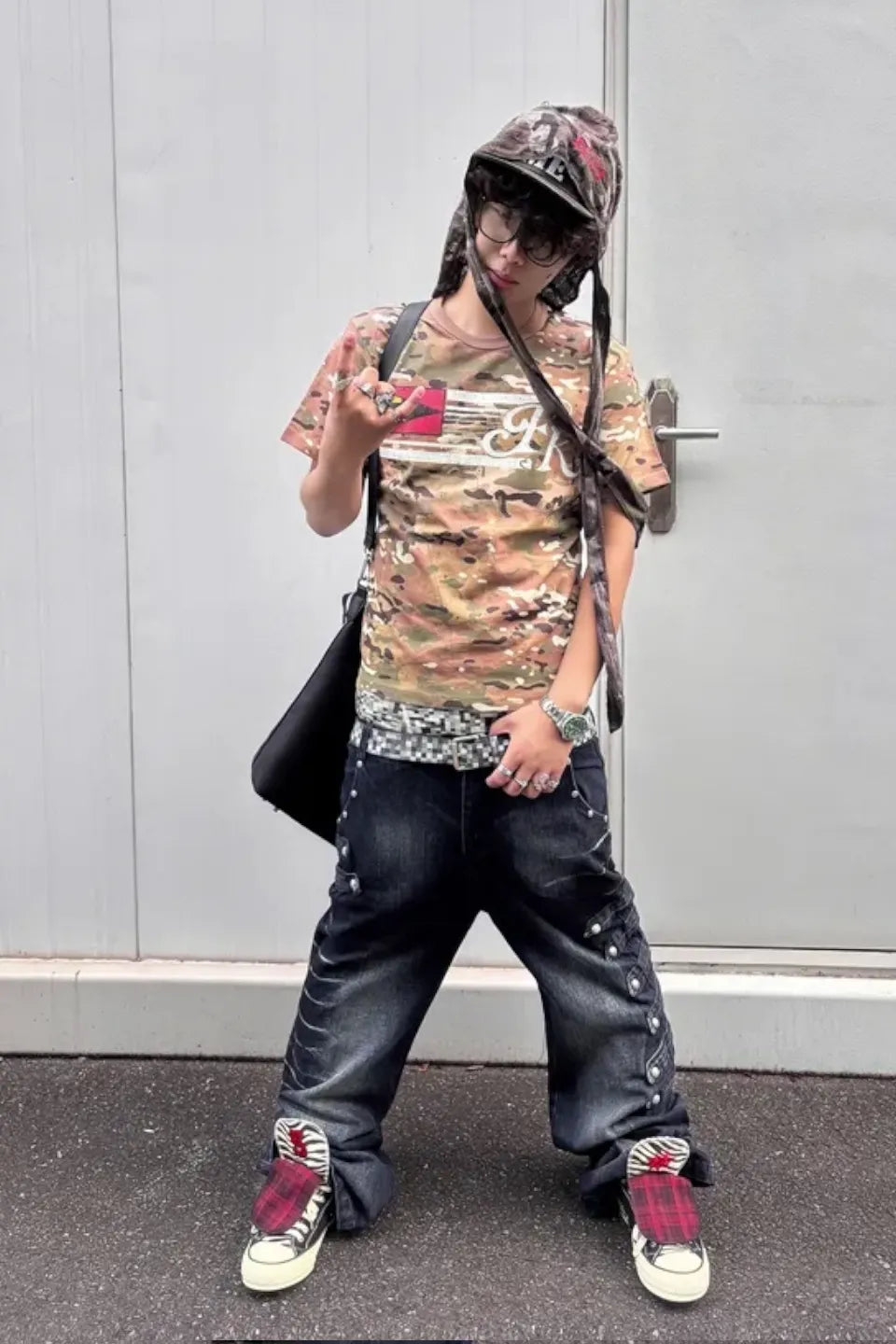 Destroyed Camo Embroidered Durag