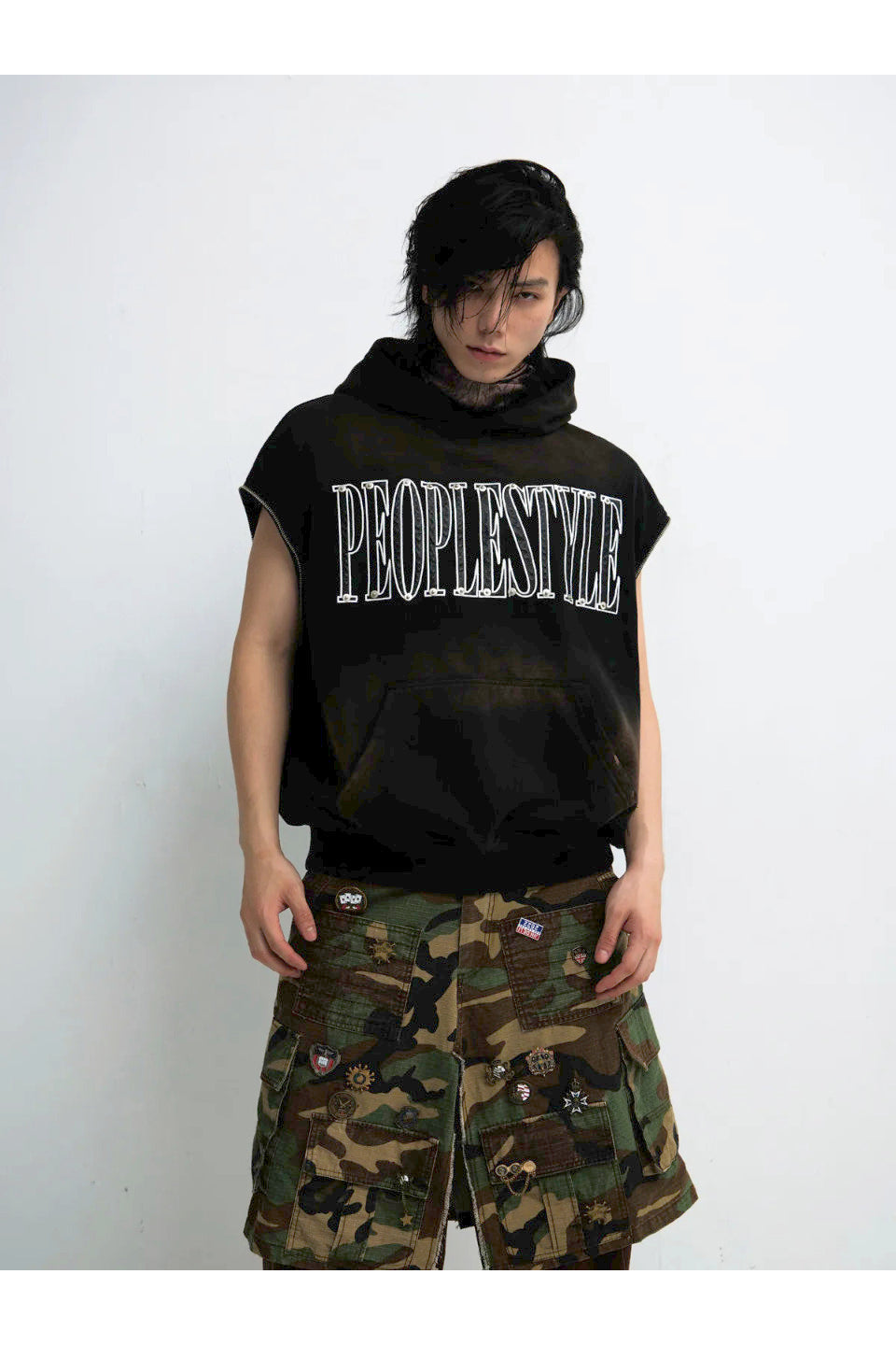Detachable Embroidered Hoodie