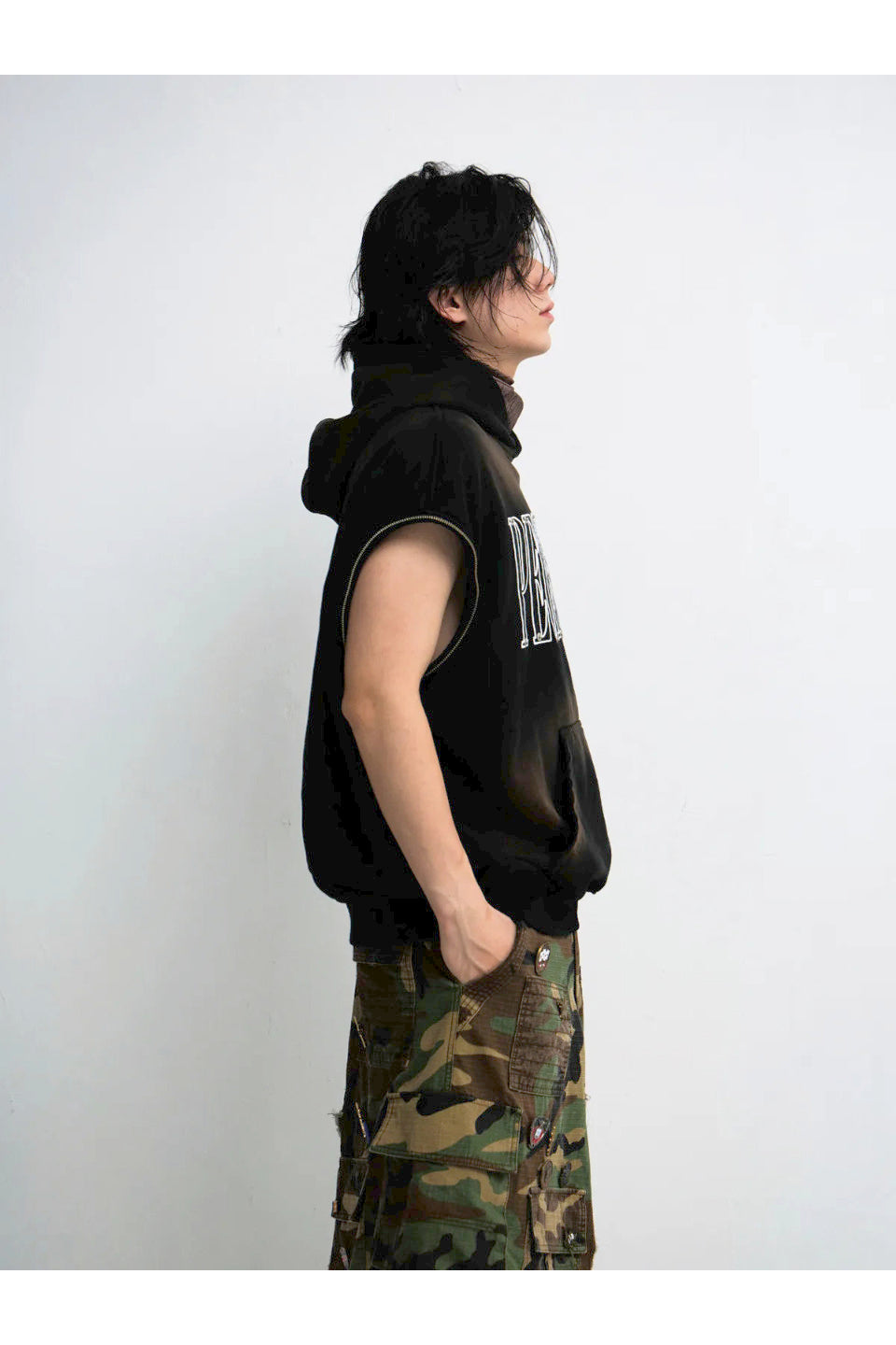 Detachable Embroidered Hoodie