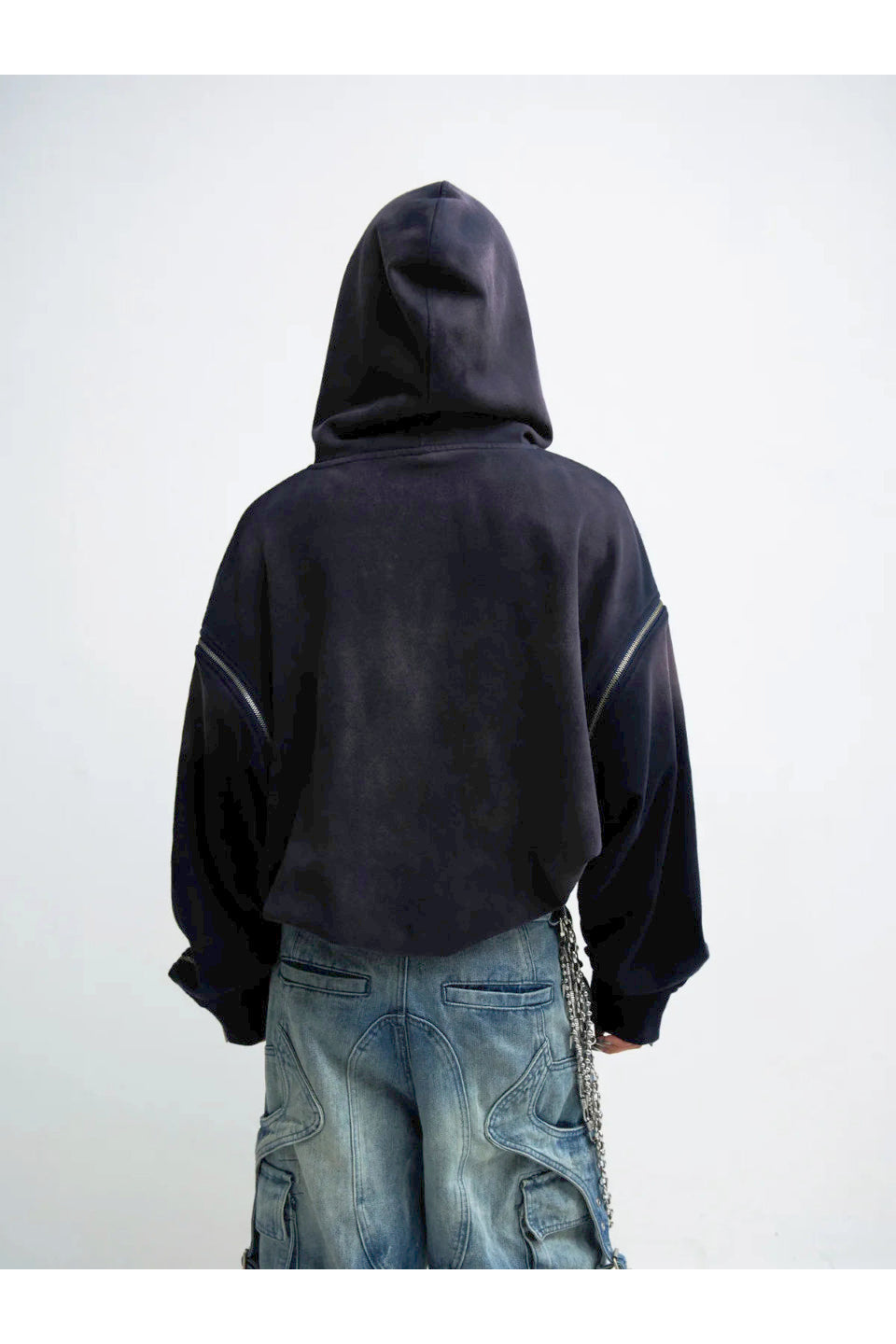 Detachable Embroidered Hoodie