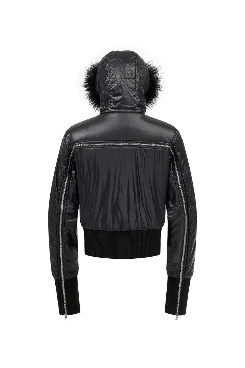 Detachable Fur Hooded Zip Jacket