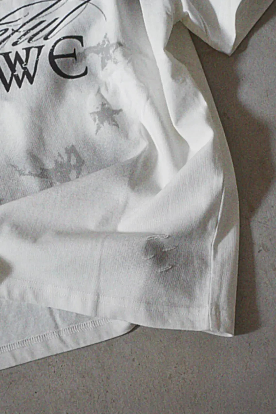 Dirt Washed Destroyed Cropped Polo Shirts