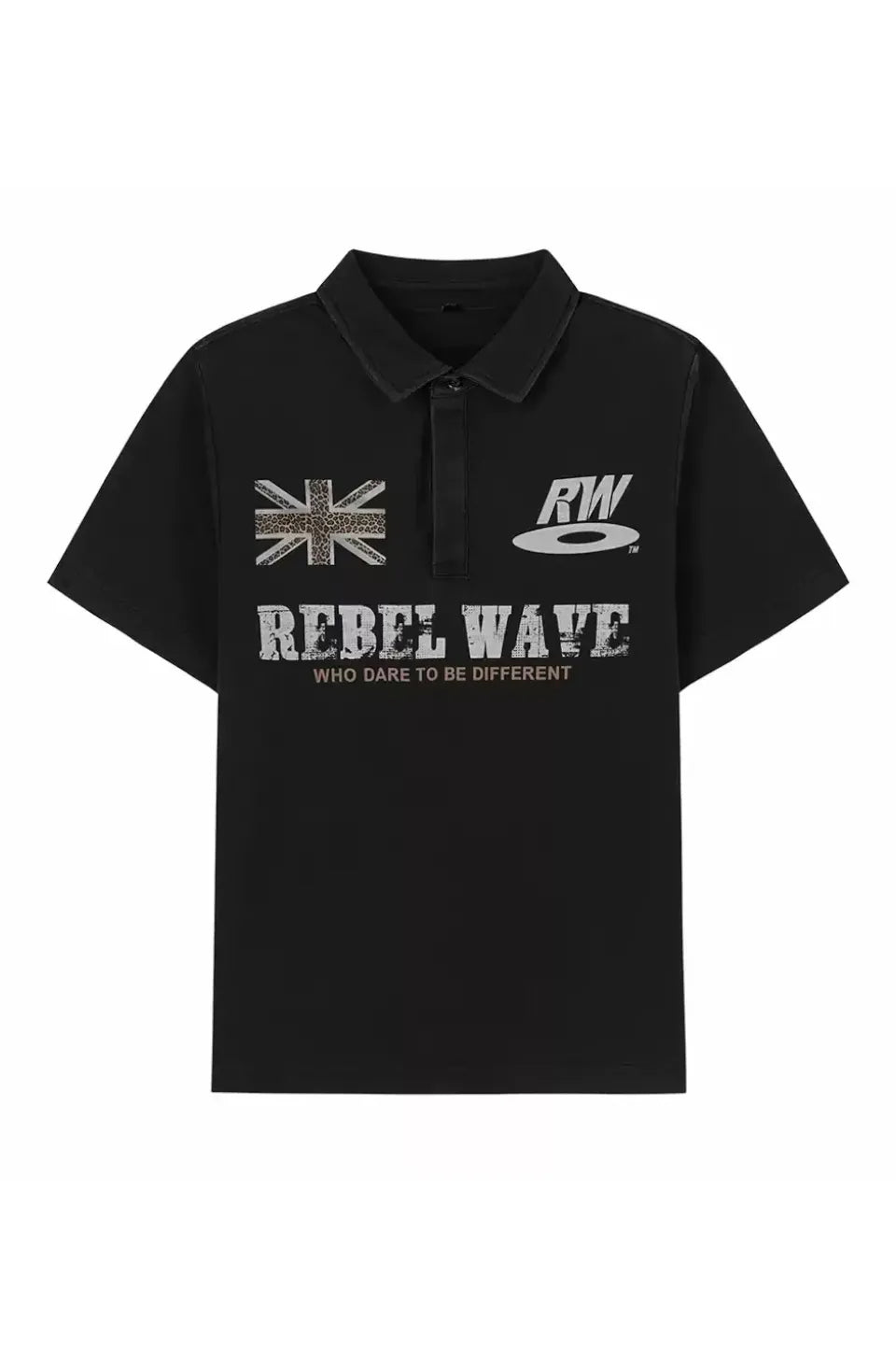 Distorted Pattern SS Polo Shirts