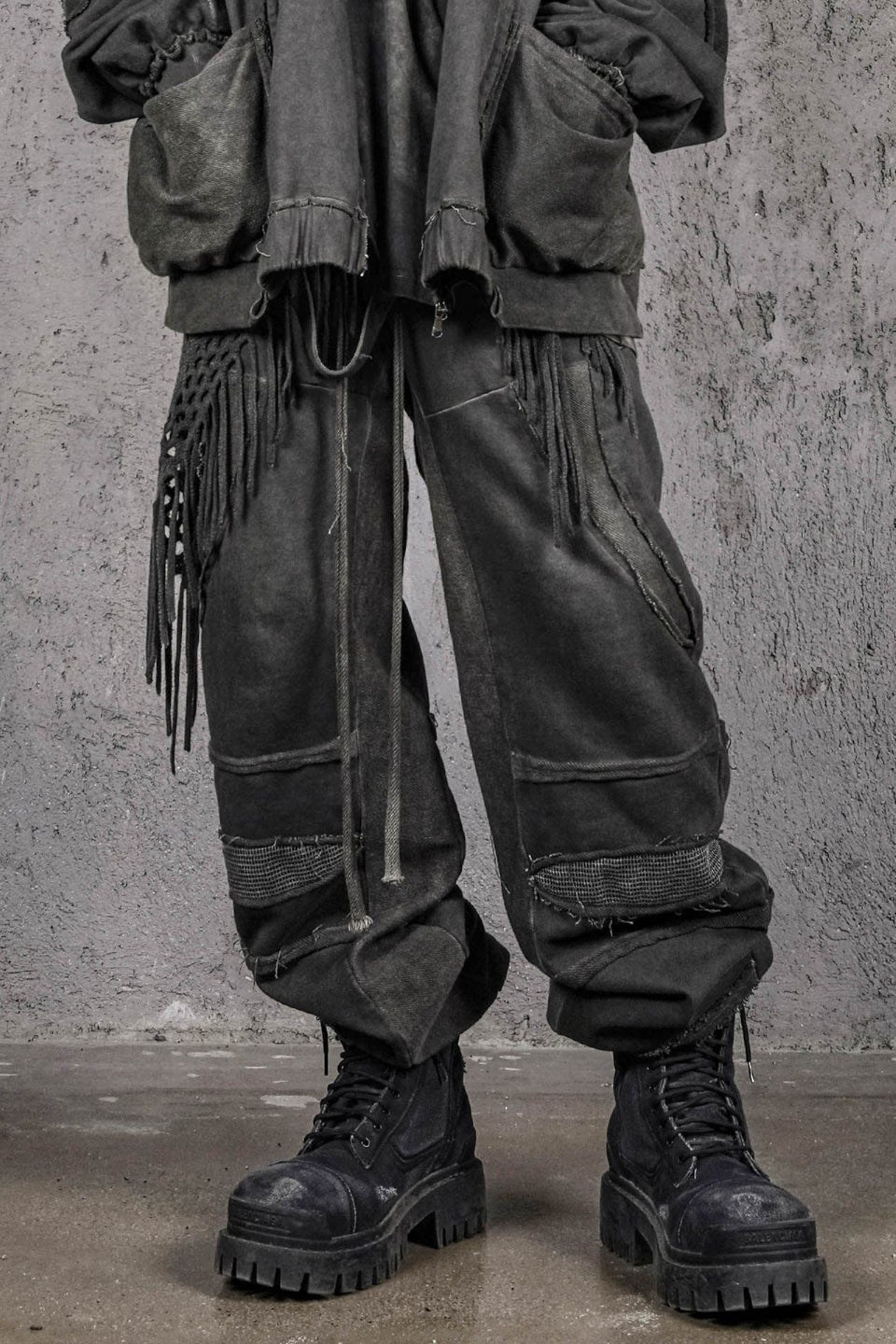 Distressed Demon Clad Deconstructed Pants