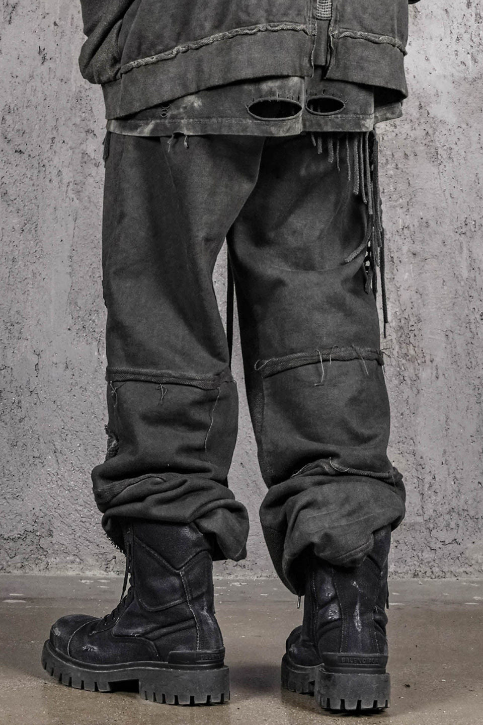 Distressed Demon Clad Deconstructed Pants