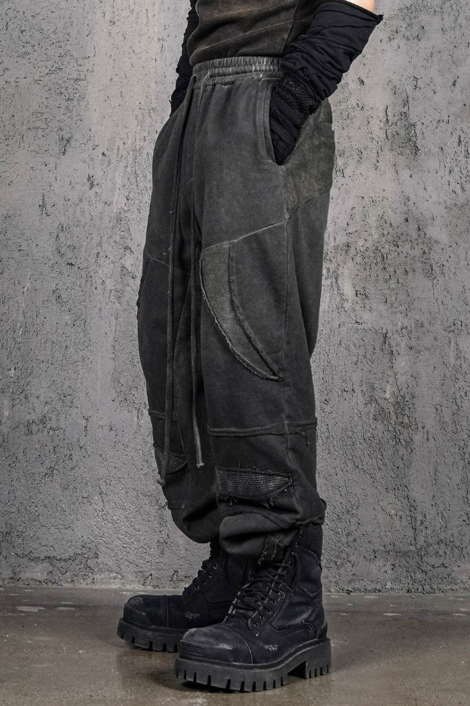 Distressed Demon Clad Deconstructed Pants