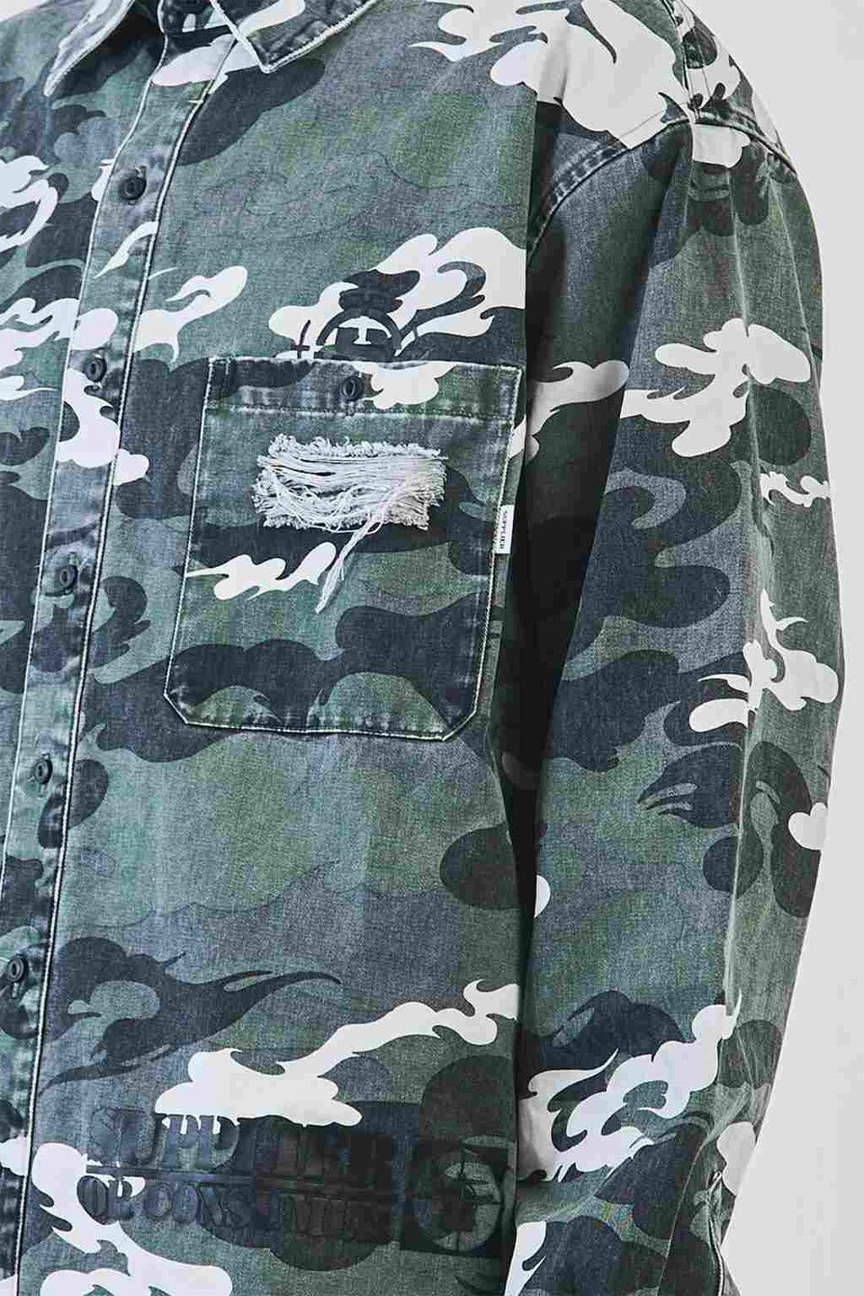 Distressed Kemuri Camo Shirt