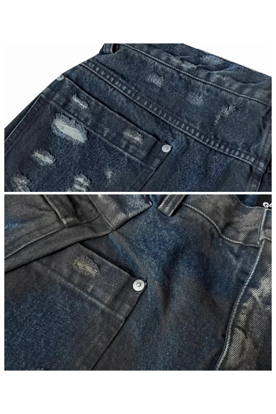 Distressed Pleated Denim Jorts