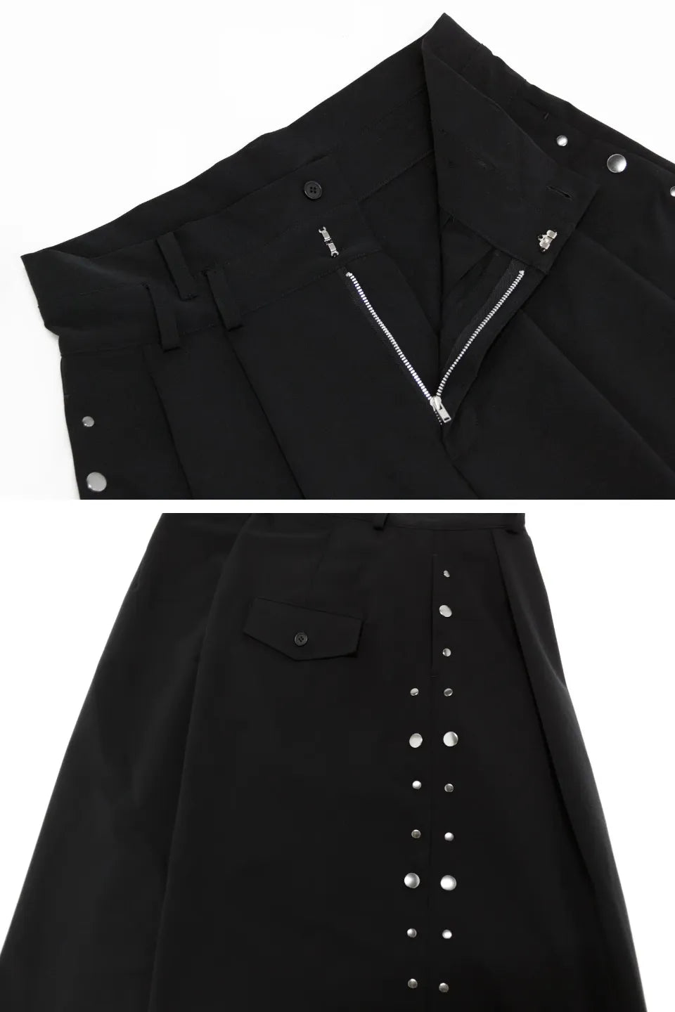 Double Belt Studs Shorts