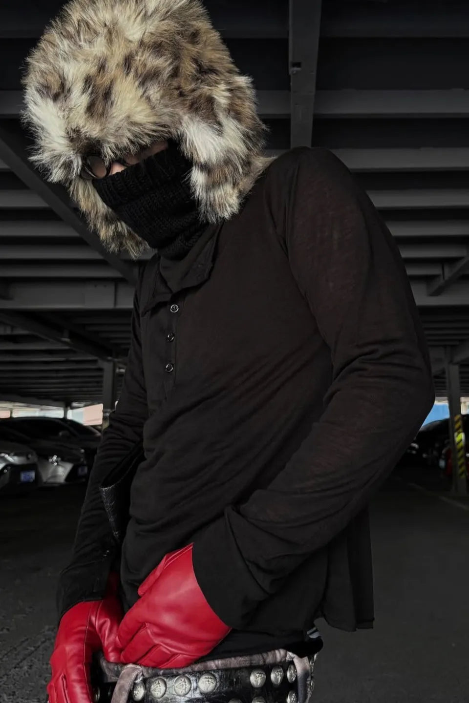 Double Collar Cross Webbing Tee