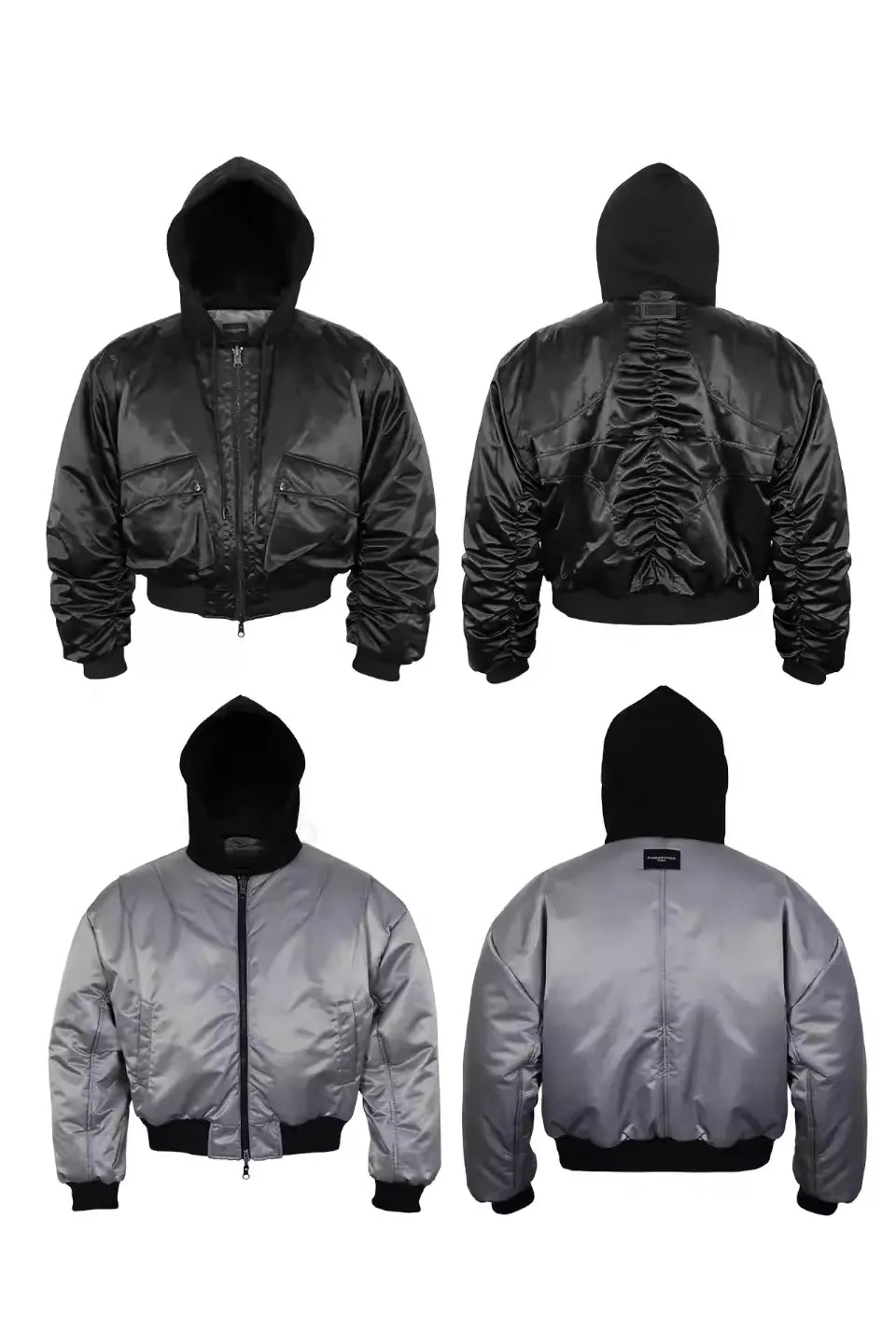 Double Evil 3M Thinsulate Double Side Hooded Bomber Cotton Jacket