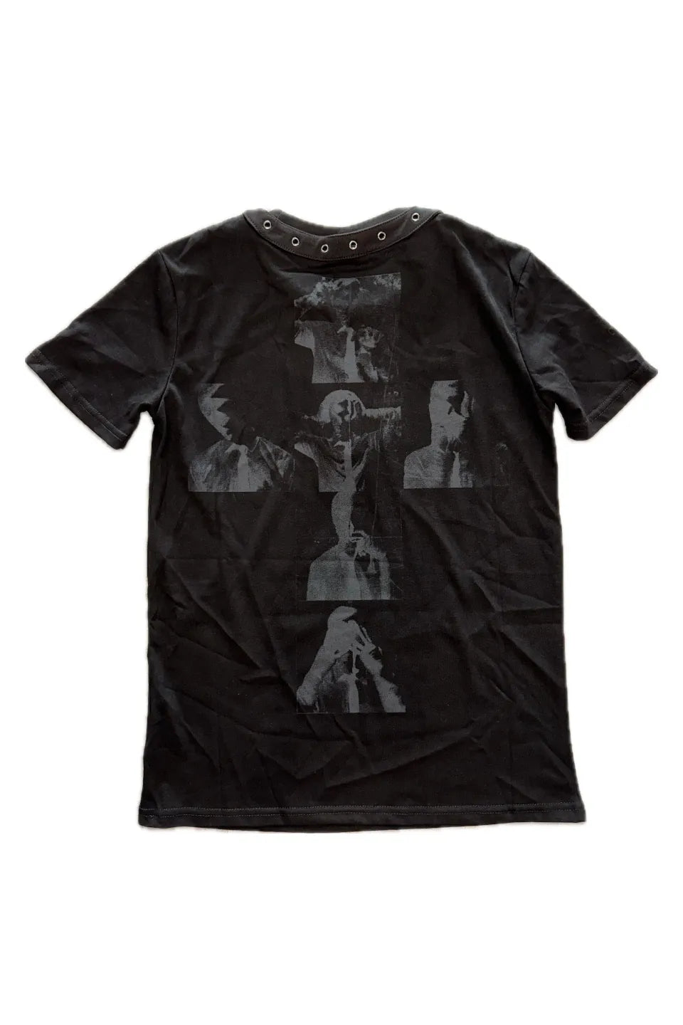 Double Layer V Neck Riveted T-Shirt