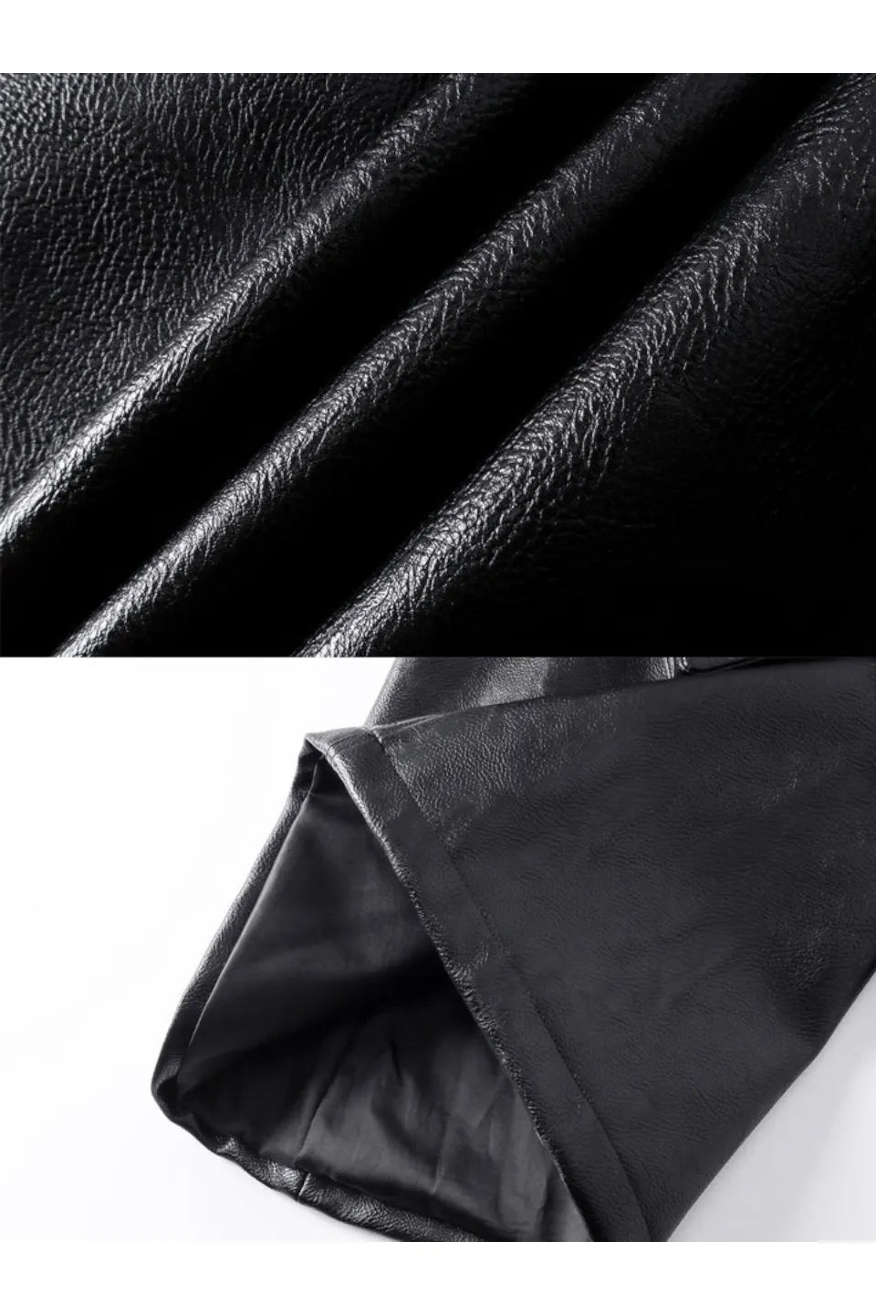Double Waist Bag Structured Leather Pants