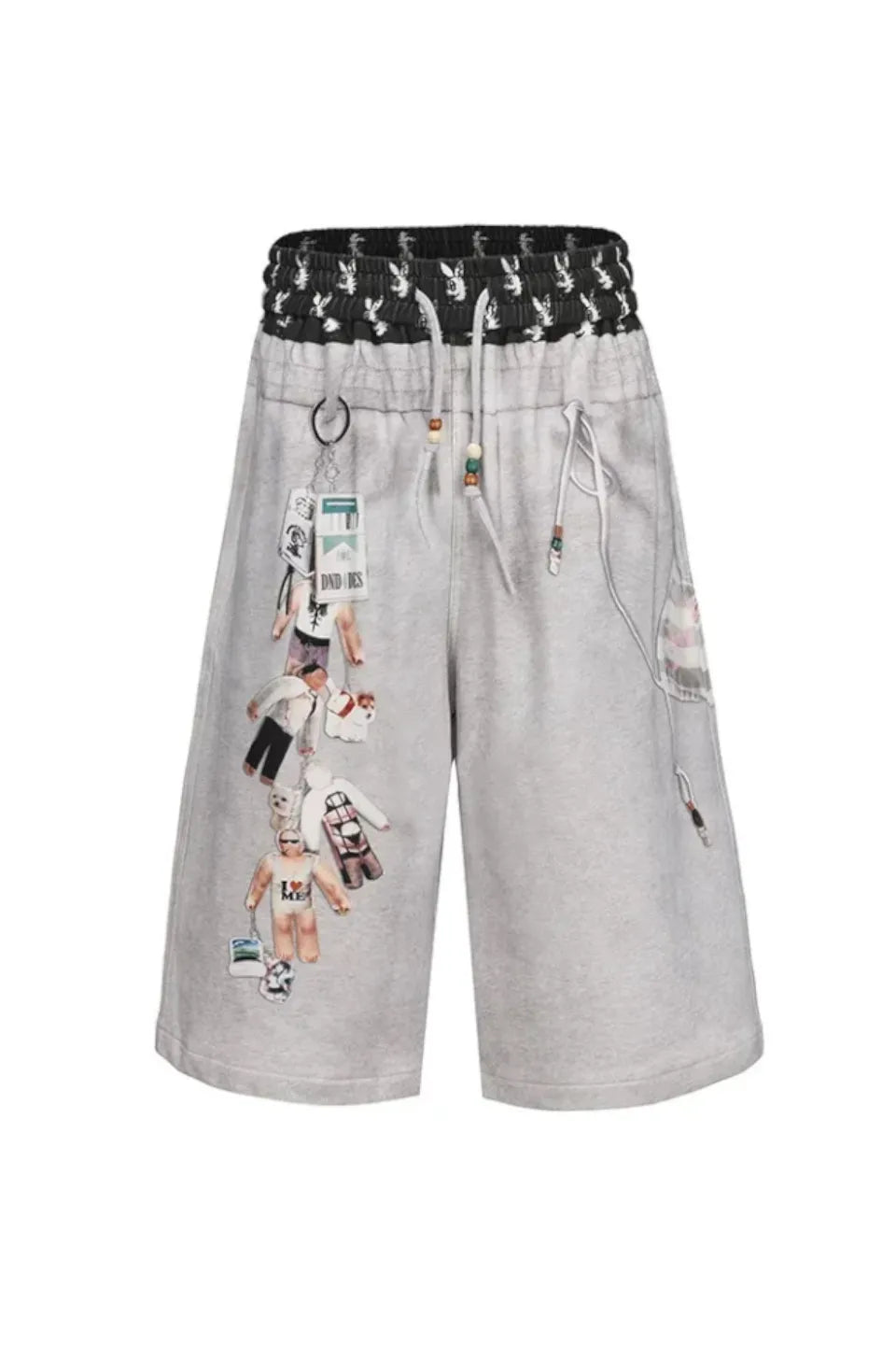 【値下げ可】DND4DES ダブルウエスト スウェットハーフパンツ　フェード加工 DND4DES | Double Waist Doll Sweat Shorts スウェットショーツ
