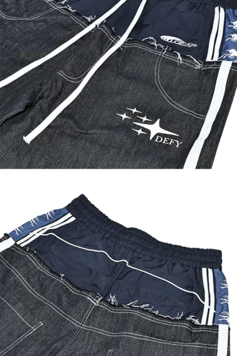 Double Waistband Stripe Rigid Denim