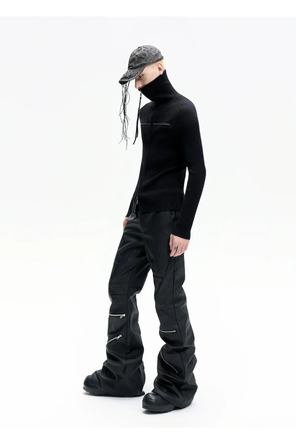 Dual Zip High Neck Knit