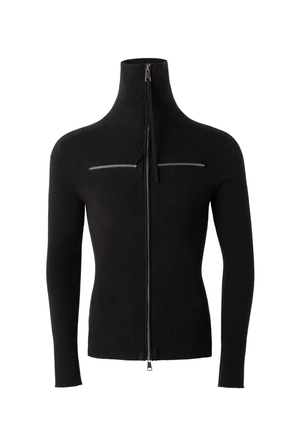 Dual Zip High Neck Knit