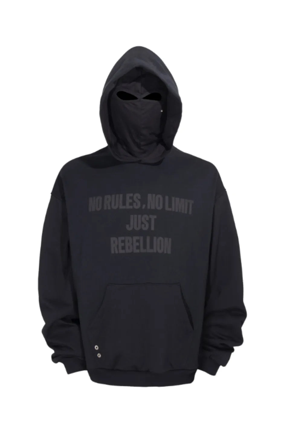 Embroidered Slogan Mask Oversized Hoodie