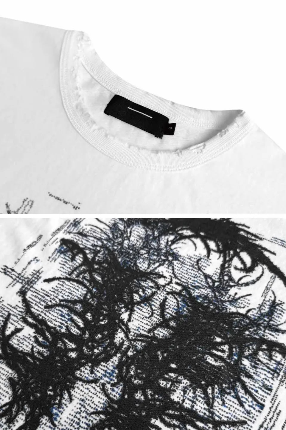 Erosion Graphic Distressed T-shirt