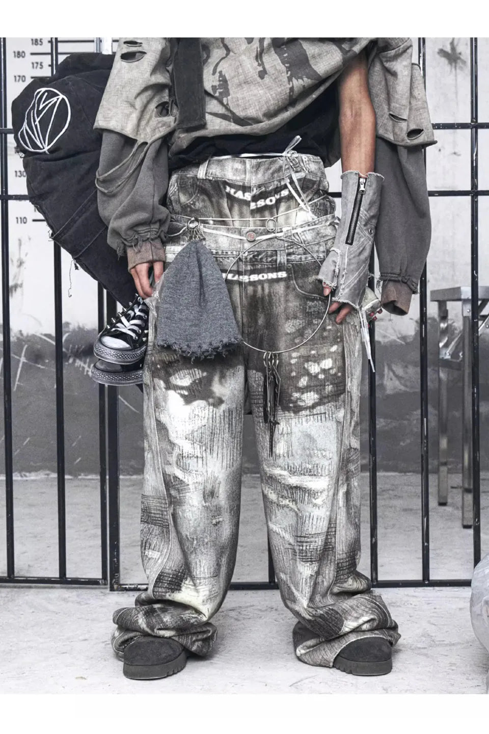 Fake Two Piece Underwear Wearing Baggy Jeans