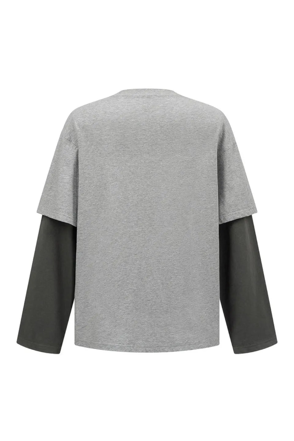 Fake Two Tone Oversized Long Sleeve Tee