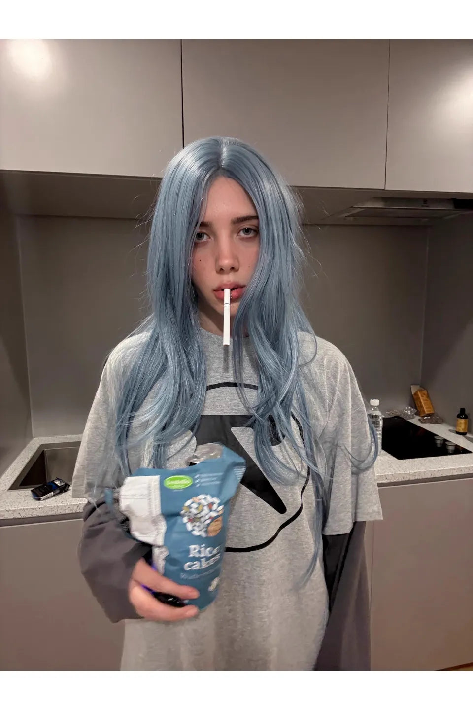 Fake Two Tone Oversized Long Sleeve Tee