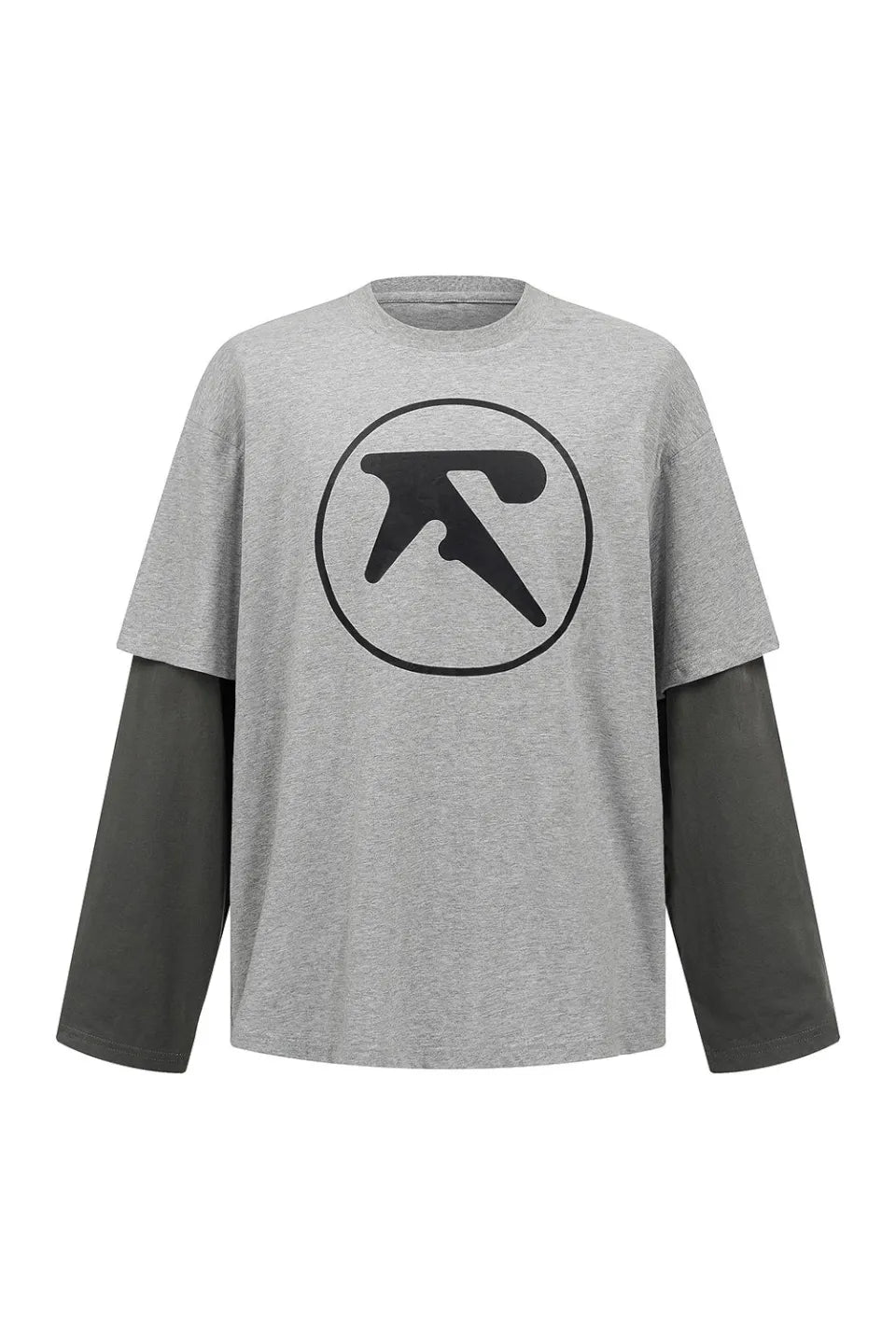 Fake Two Tone Oversized Long Sleeve Tee