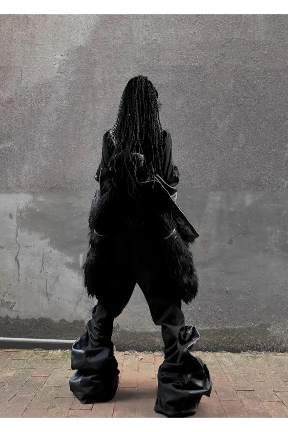 Faux Fur and Leather Zip Jacket