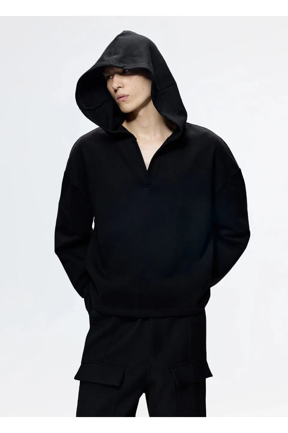 Fitted Hooded Cropped Hoodie