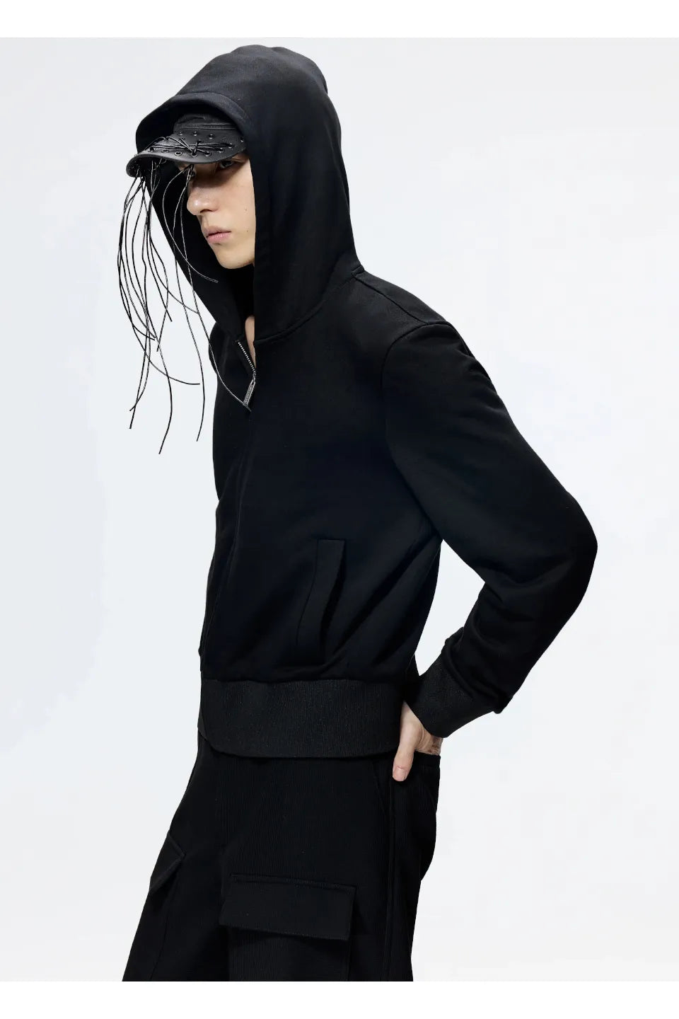 Fitted Hooded Cropped Hoodie