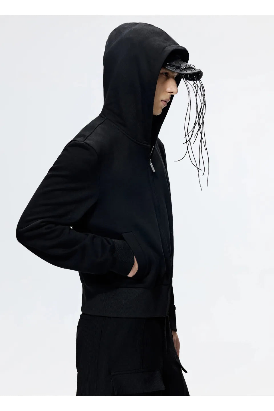 Fitted Hooded Cropped Hoodie