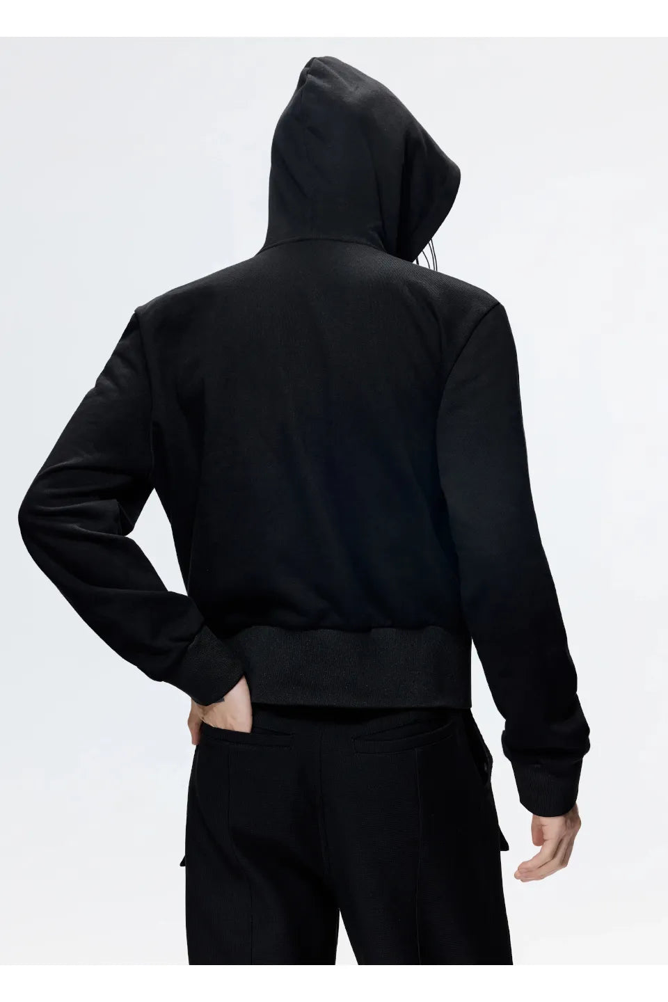 Fitted Hooded Cropped Hoodie