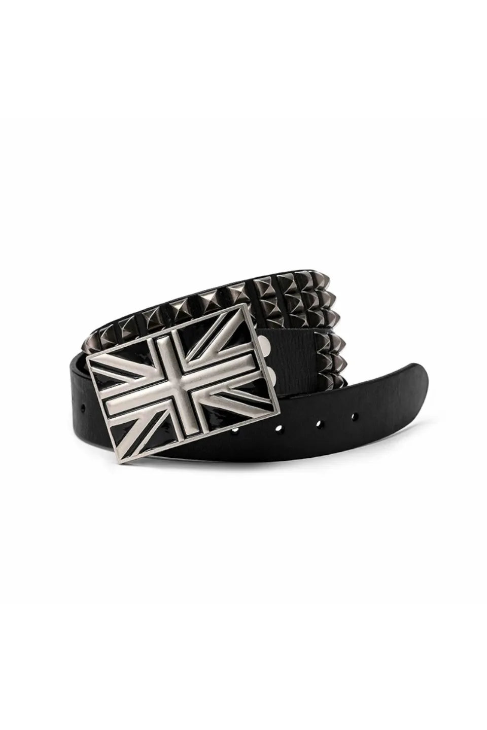 Flag Metal Studded Cowhide Belt