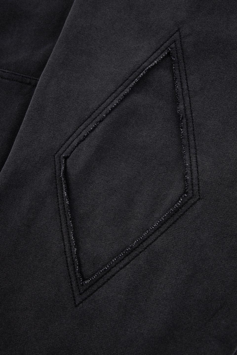 Fleur Leather Patch Zip Hoodie