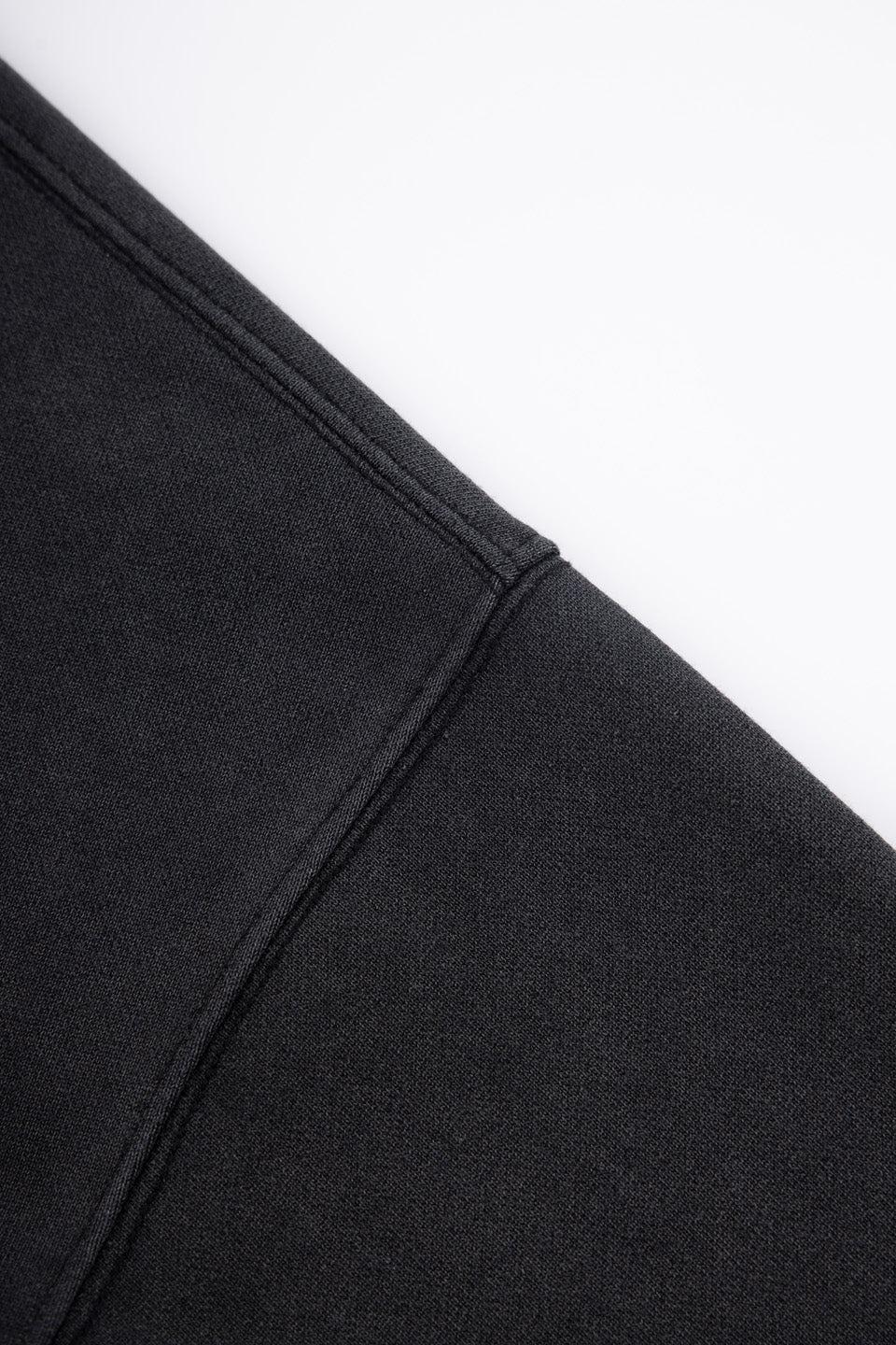 Fleur Leather Patch Zip Hoodie