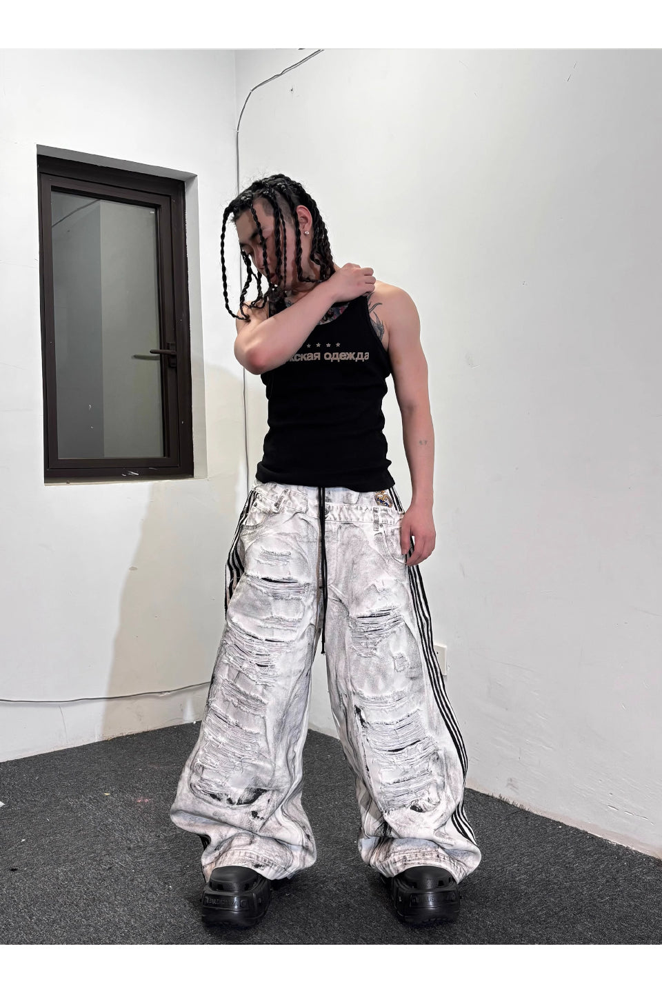 Football Punks White Canvas Pants