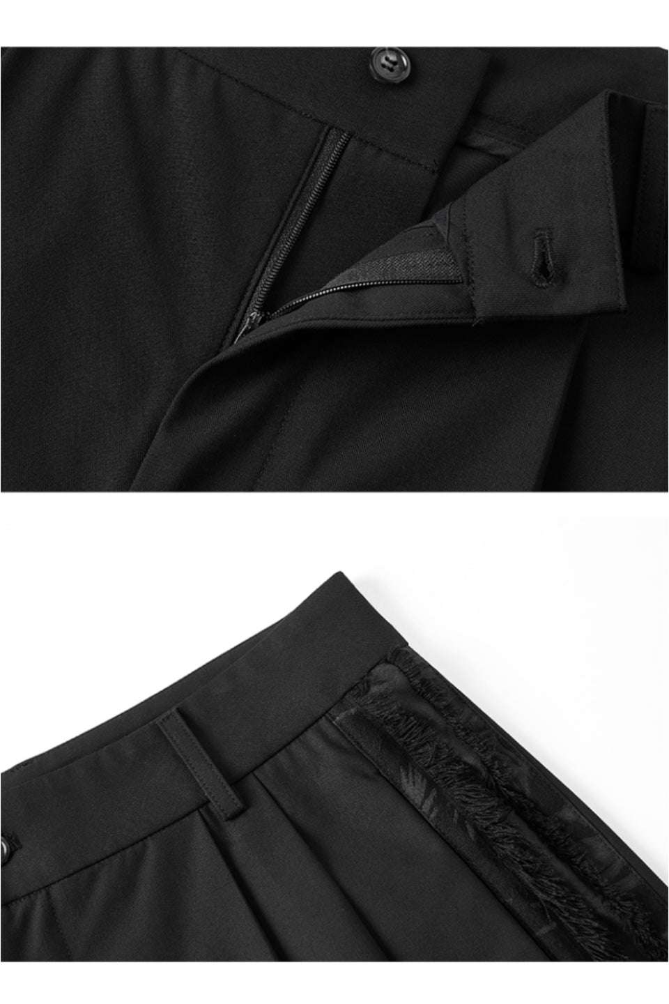 Fringe Trimmed A Line Blazer Shorts