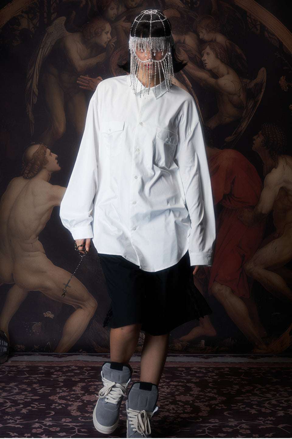 Fringe Trimmed A Line Blazer Shorts