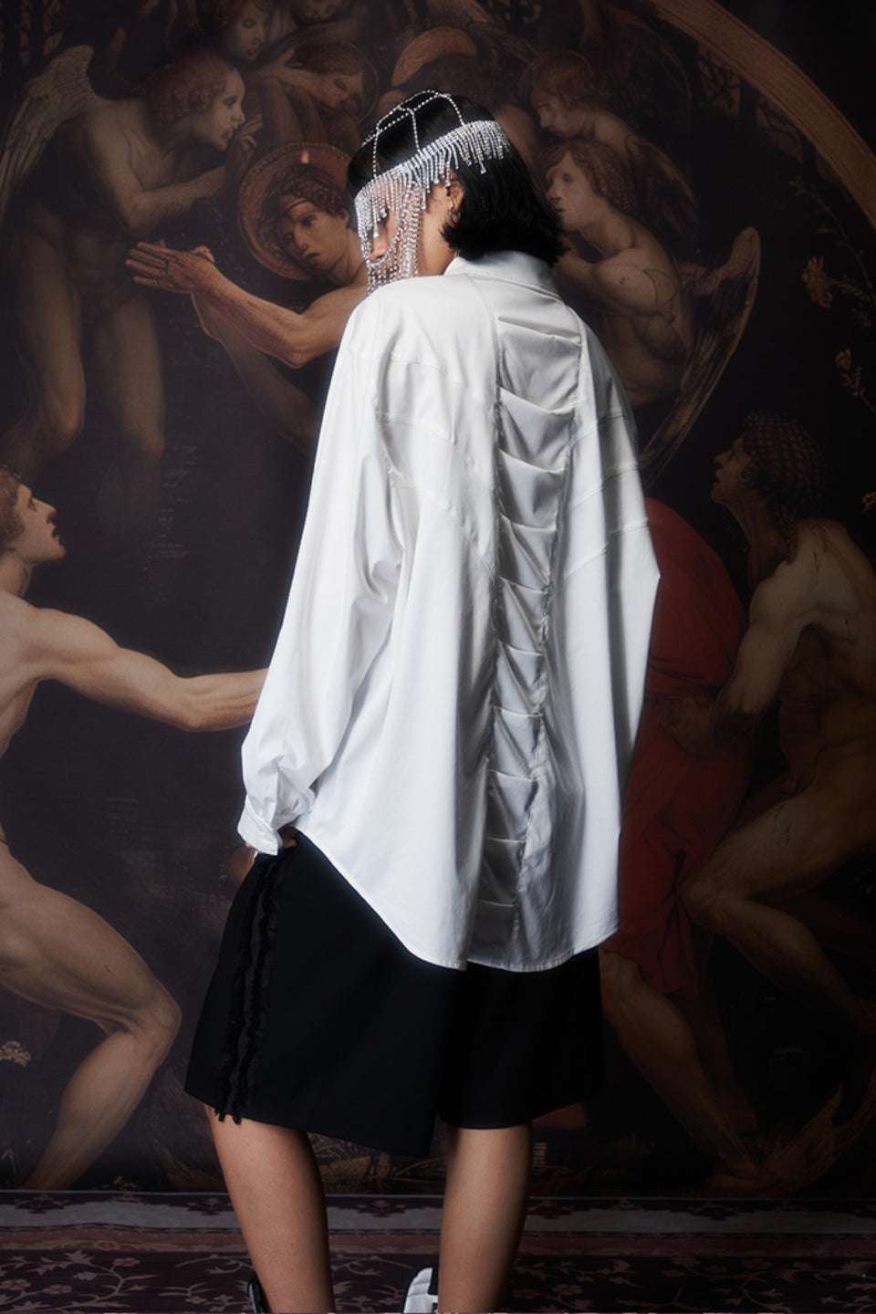 Fringe Trimmed A Line Blazer Shorts