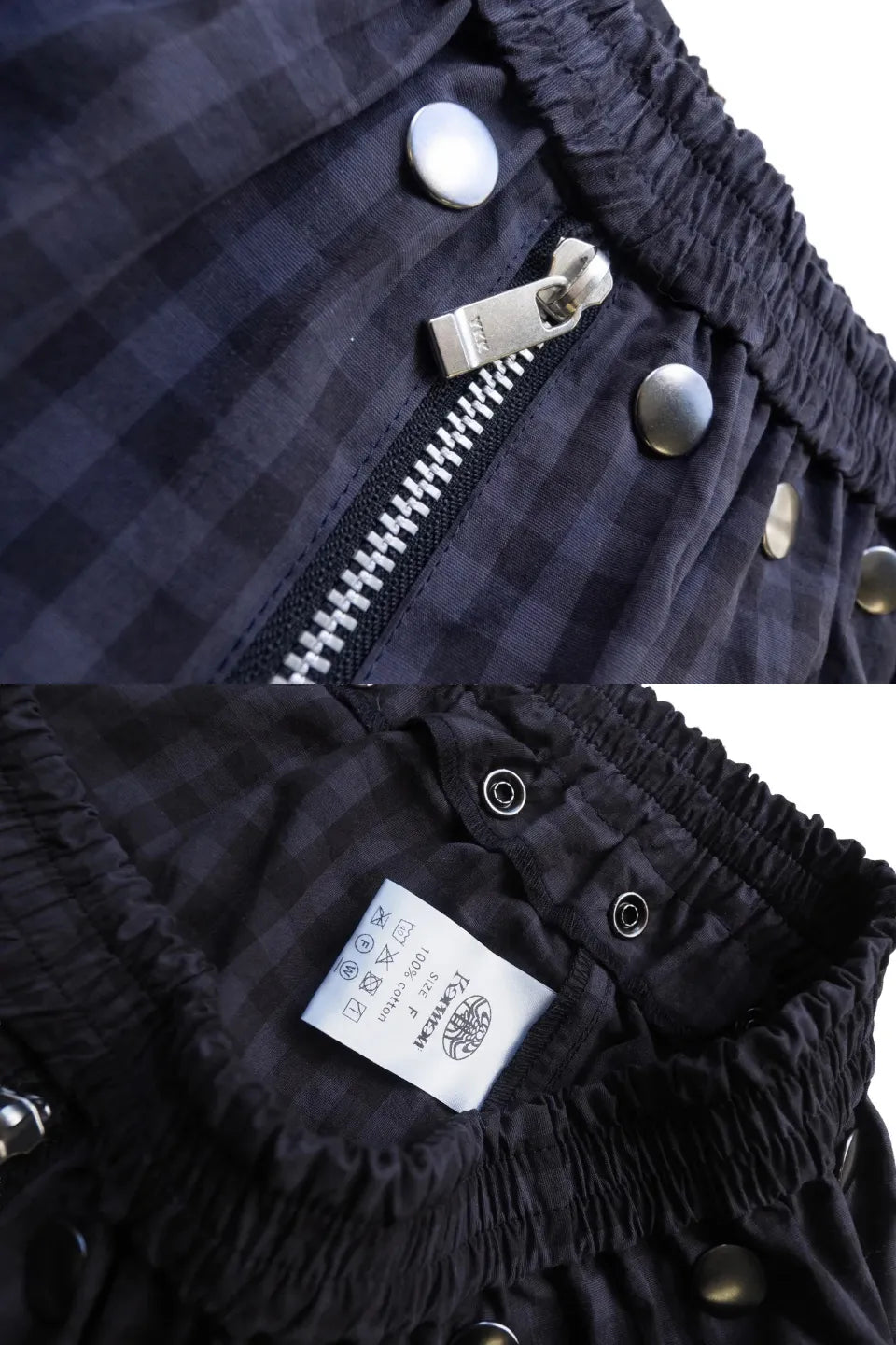 Front Zip Studded Trunks