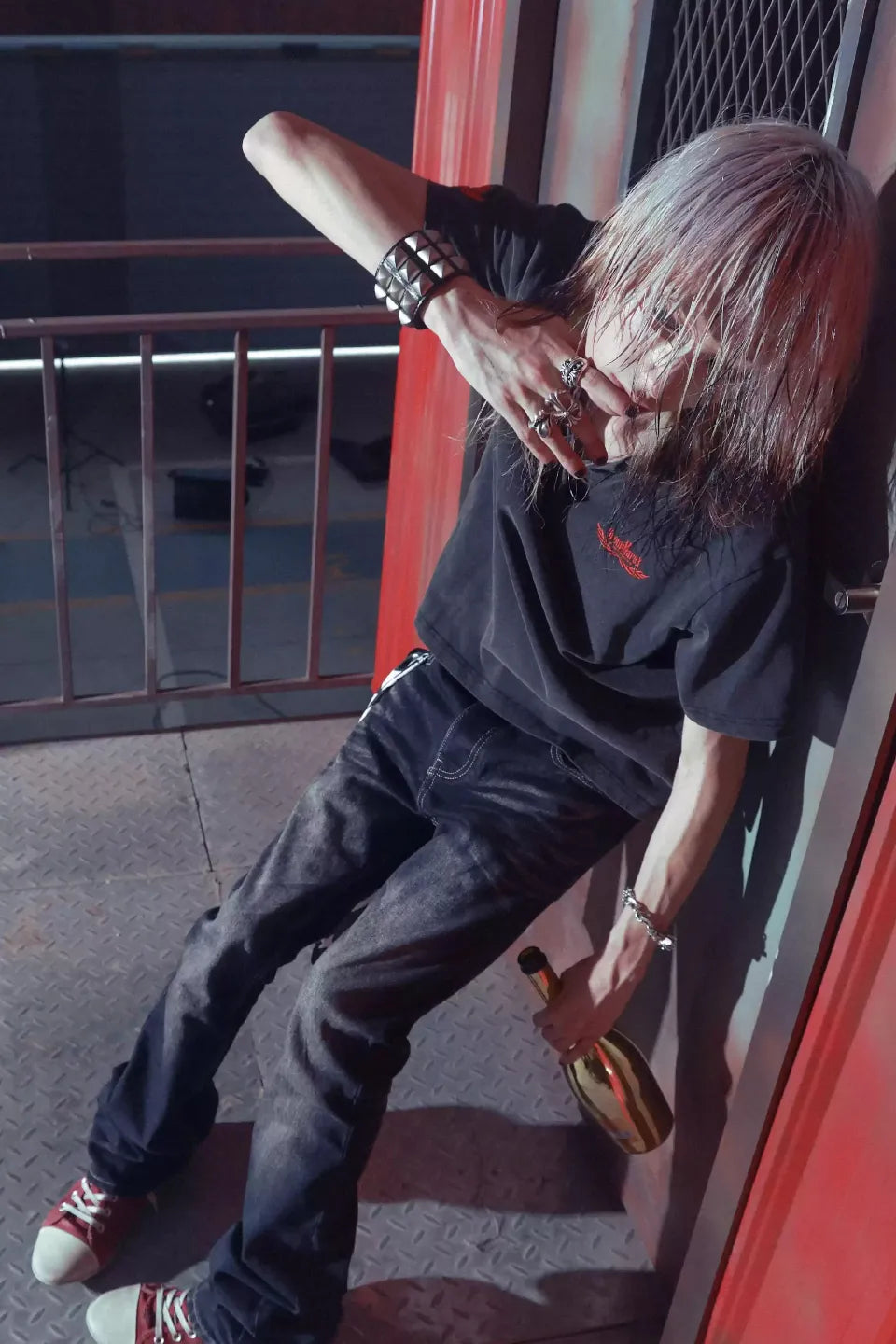 Ghost Scratch Washed Black Jeans