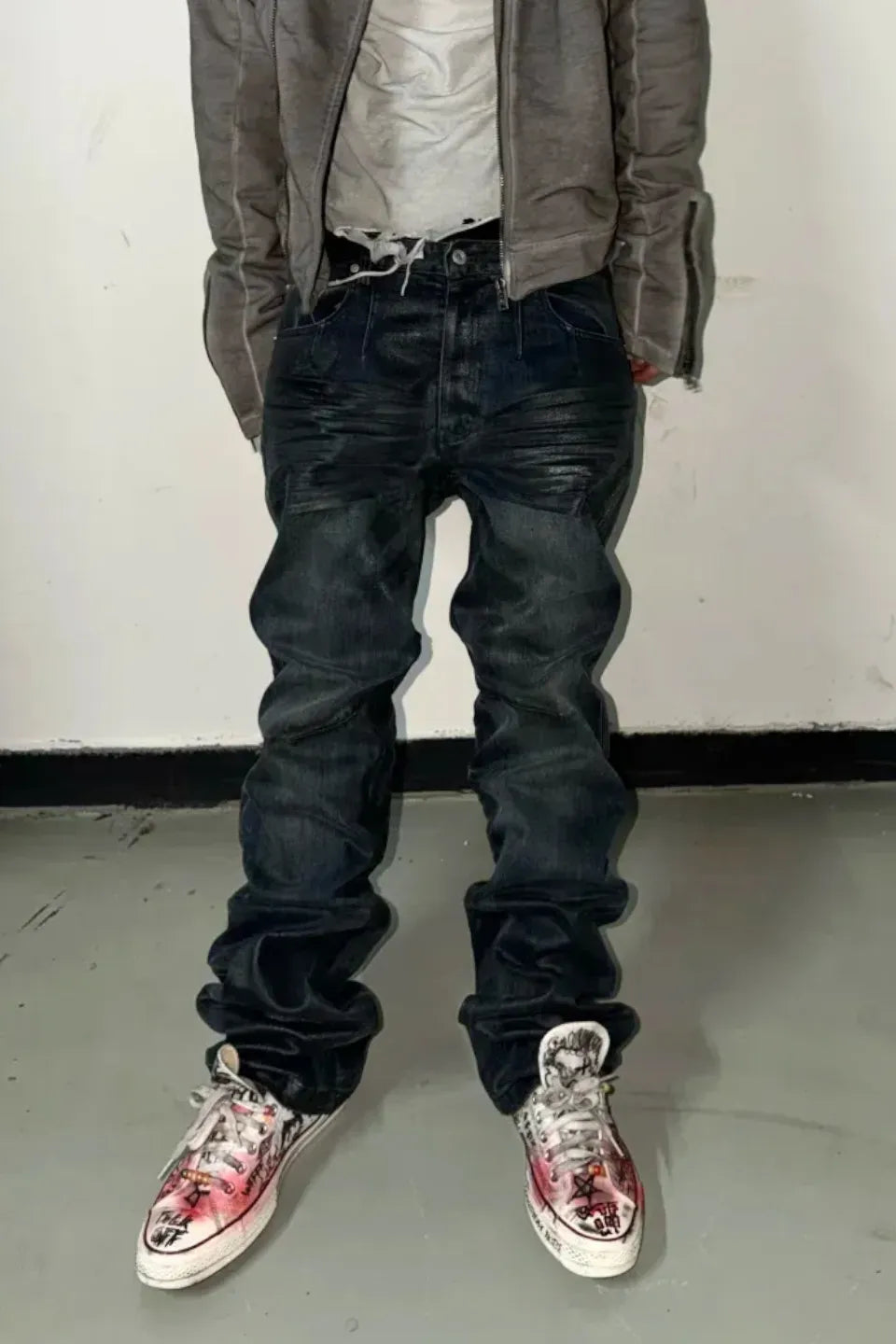 Glazed Spray Washed Jeans