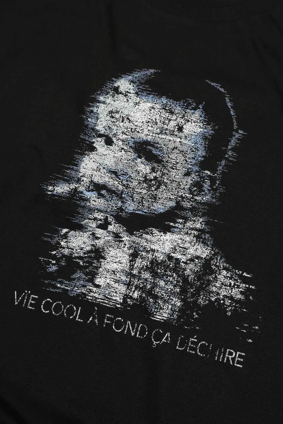 Glitch Face Print T-shirt