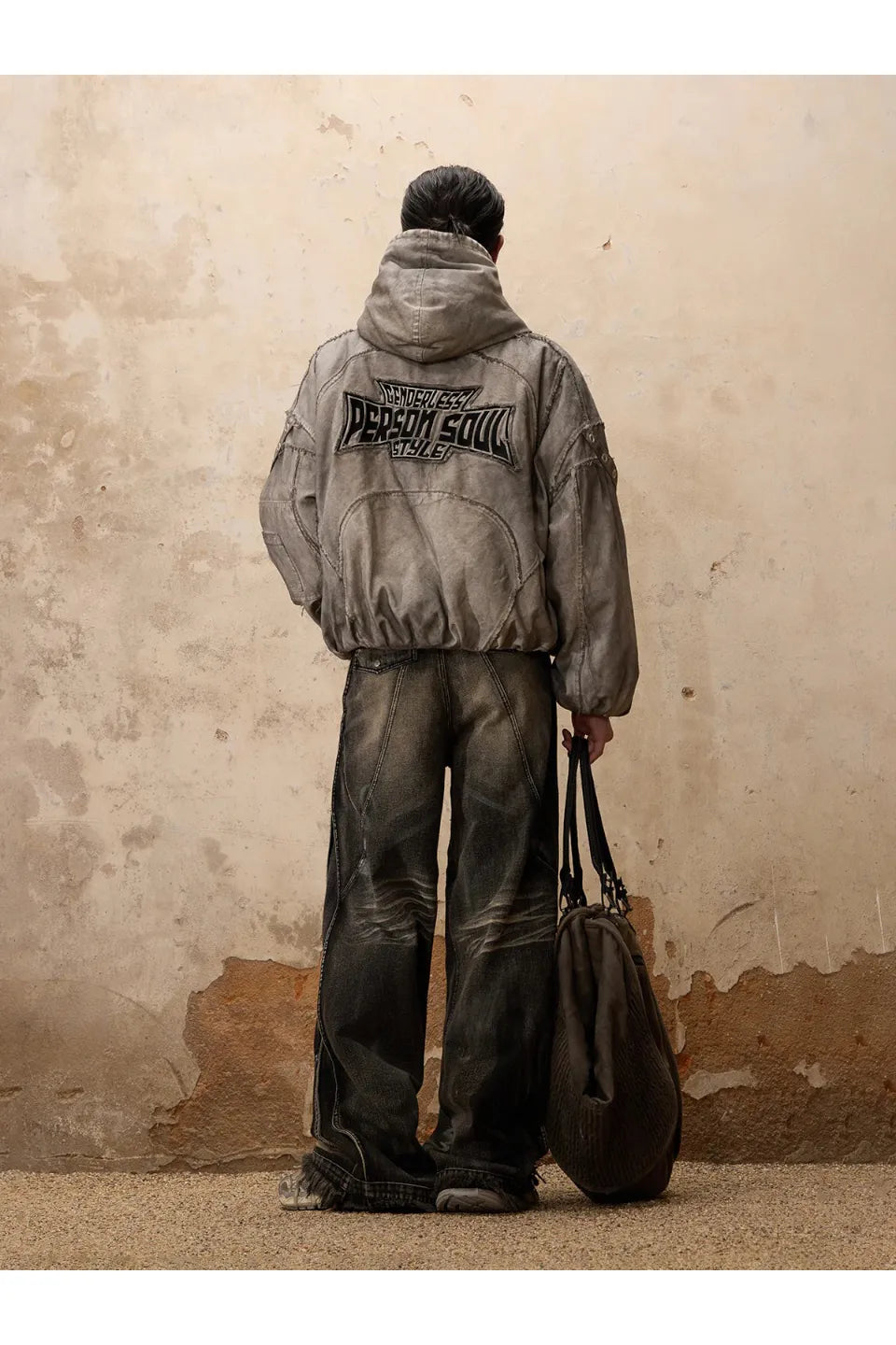 Hand Brush Dirty Cotton Coat