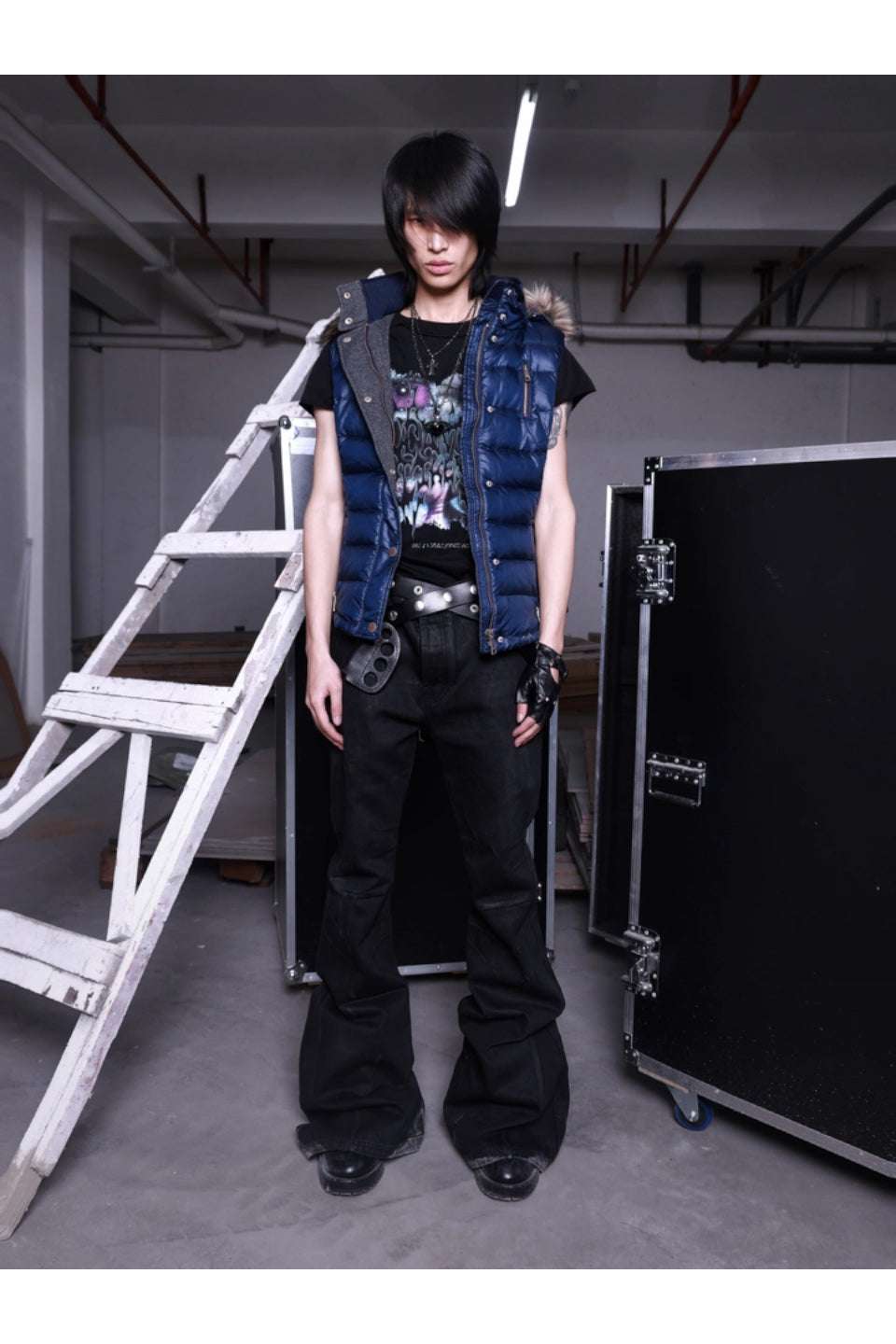 Hand Painted Waxed Flare Pants