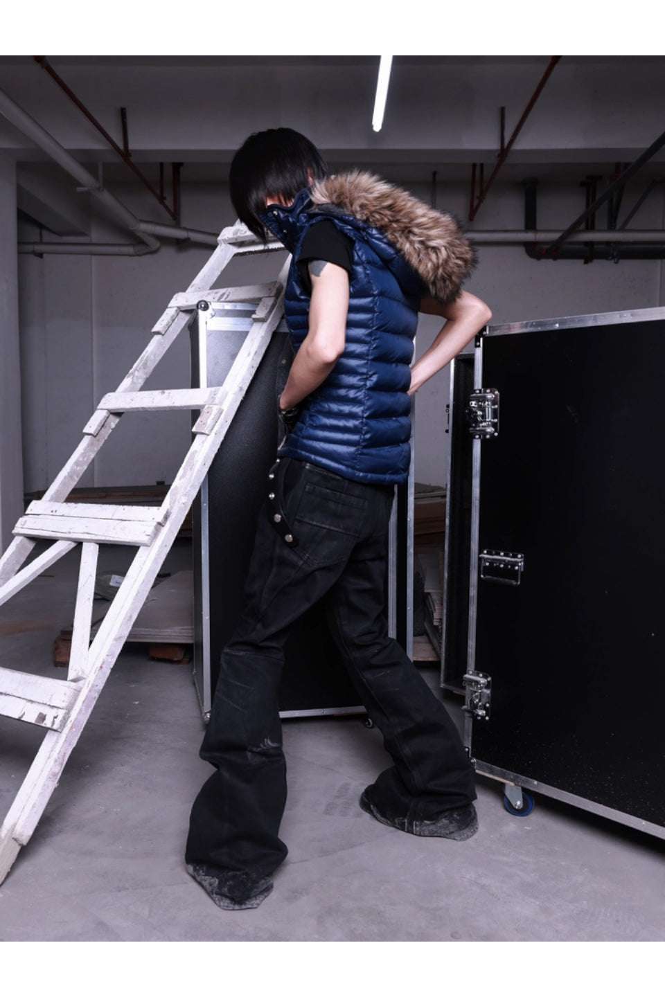 Hand Painted Waxed Flare Pants