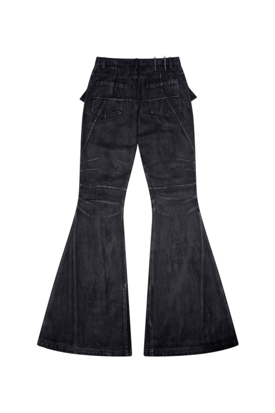 Hand Painted Waxed Flare Pants