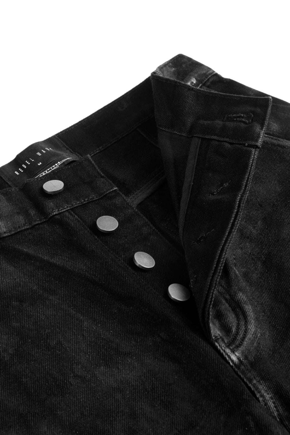 Hand Painted Waxed Flare Pants